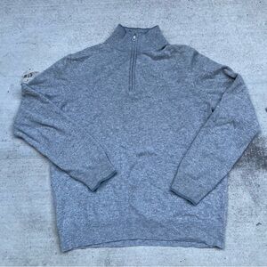 Source Unknown Men's Grey Half-Zip Knit Sweater